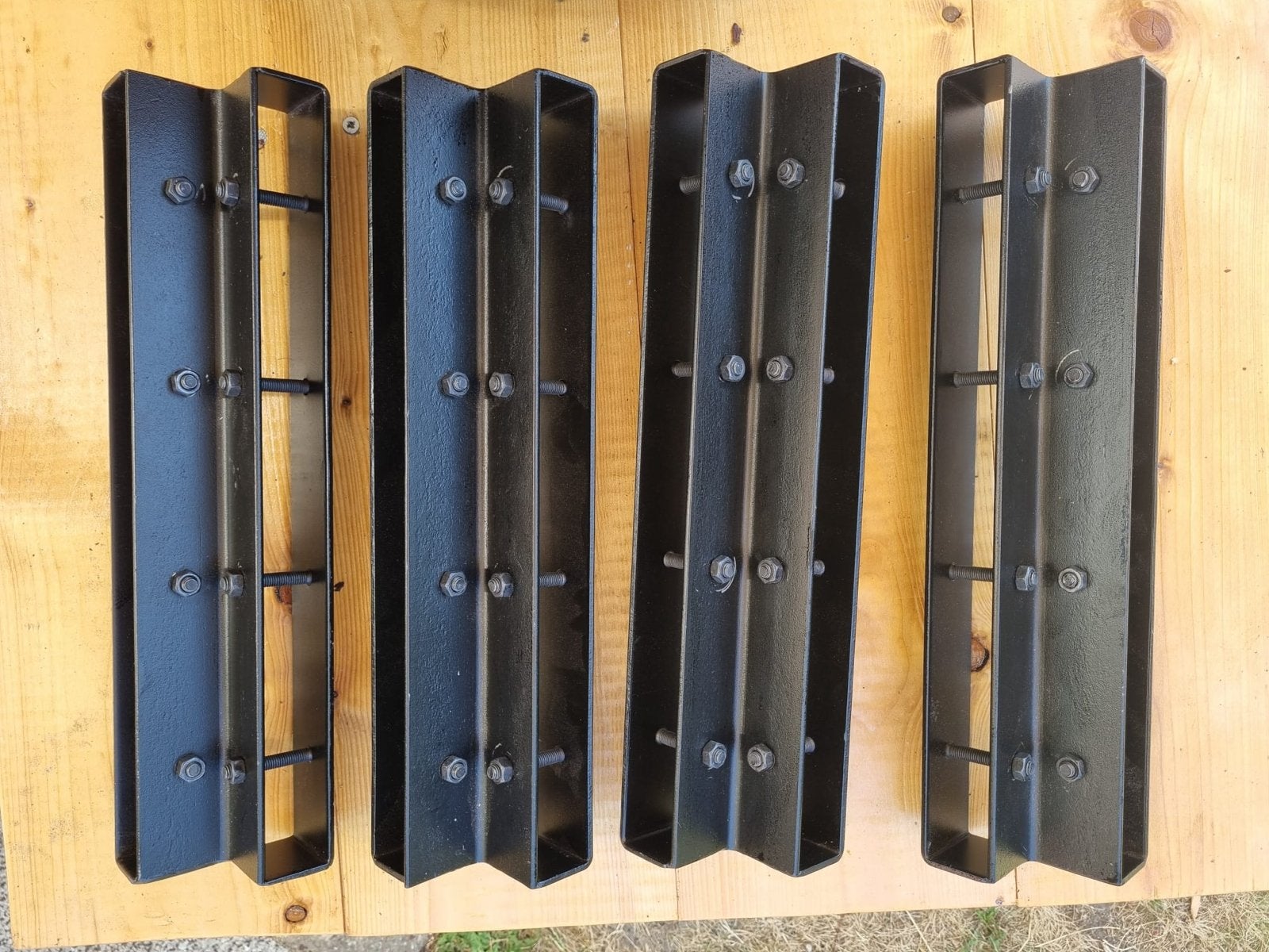 Hoekbeugels voor steigerhouten meubels - Zwart metaal, Ophalen, Gebruikt, 100 tot 250 mm, Overige typen
