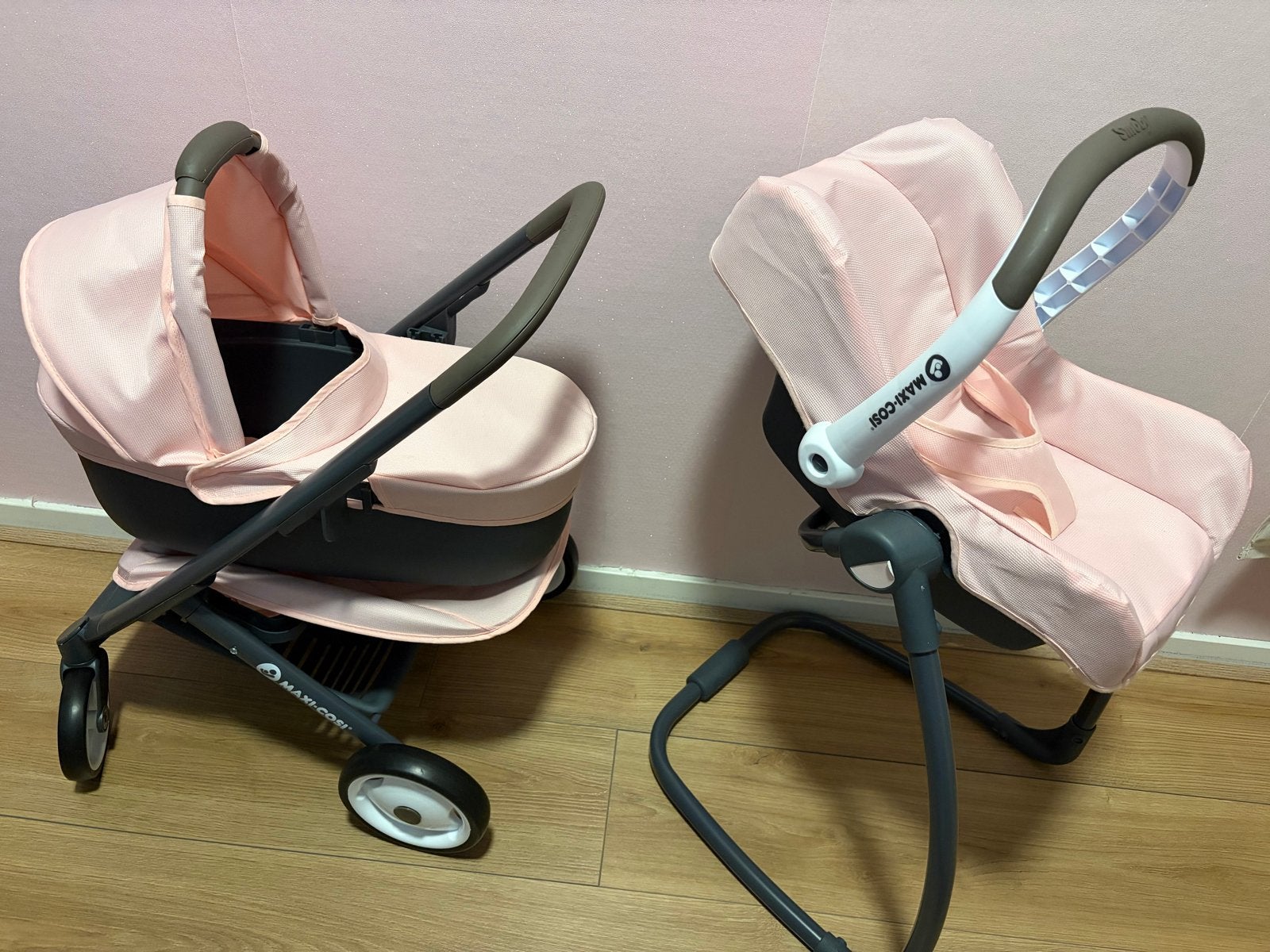 Maxi-Cosi Smoby 3-in-1 Poppenwagen met Autostoeltje, Kinderen en Baby's, Zo goed als nieuw, Met autostoeltje, Maxi-Cosi, Ophalen