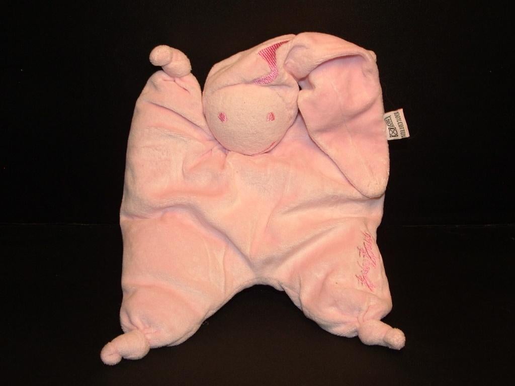 BARBARA FARBER POPJE DIK KNUFFELDOEKJE VELOURS RO, Kinderen en Baby's, Speelgoed | Knuffels en Pluche, Nieuw, Overige typen, Ophalen of Verzenden