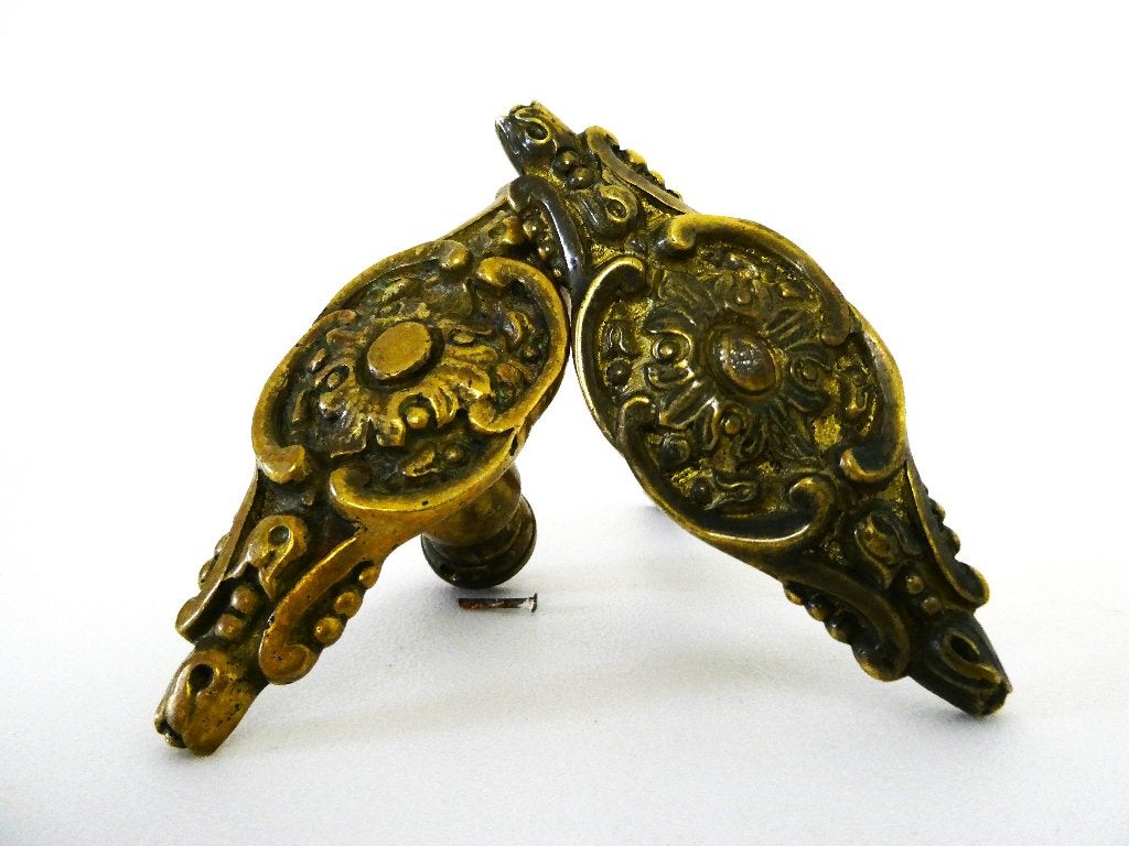 Een set deurklinken deurknop deurknoppen van brons, Ophalen of Verzenden, Brons