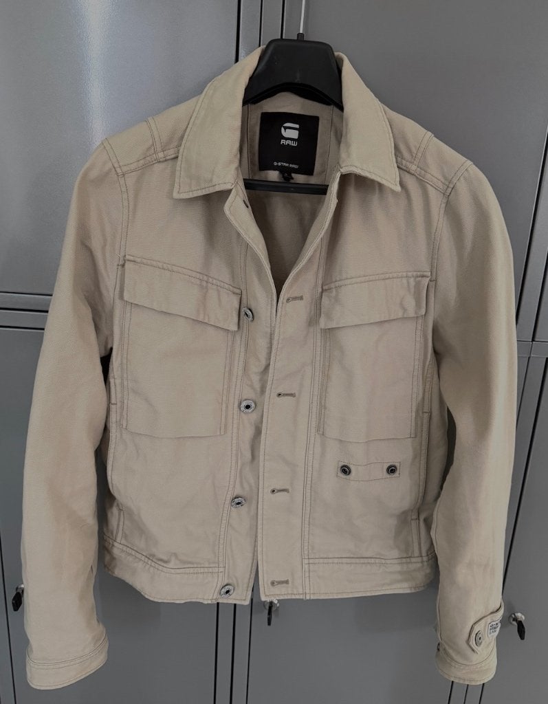 G Star Raw spijkerjack | lichte jas | maat S, Kleding | Heren, G-Star Raw, Beige, Ophalen of Verzenden, Zo goed als nieuw