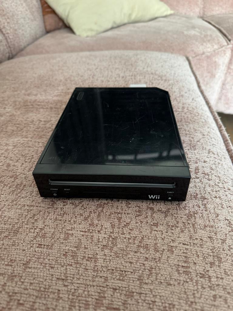 Nintendo Wii (zwart) met Wii2HDMI adapter, Ophalen of Verzenden, Gebruikt, Zonder controller