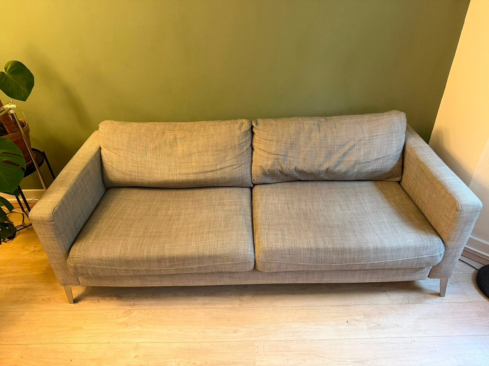 Fijne grijze 3-zits bank IKEA, Ophalen, Zo goed als nieuw, 75 tot 100 cm, Tweepersoons