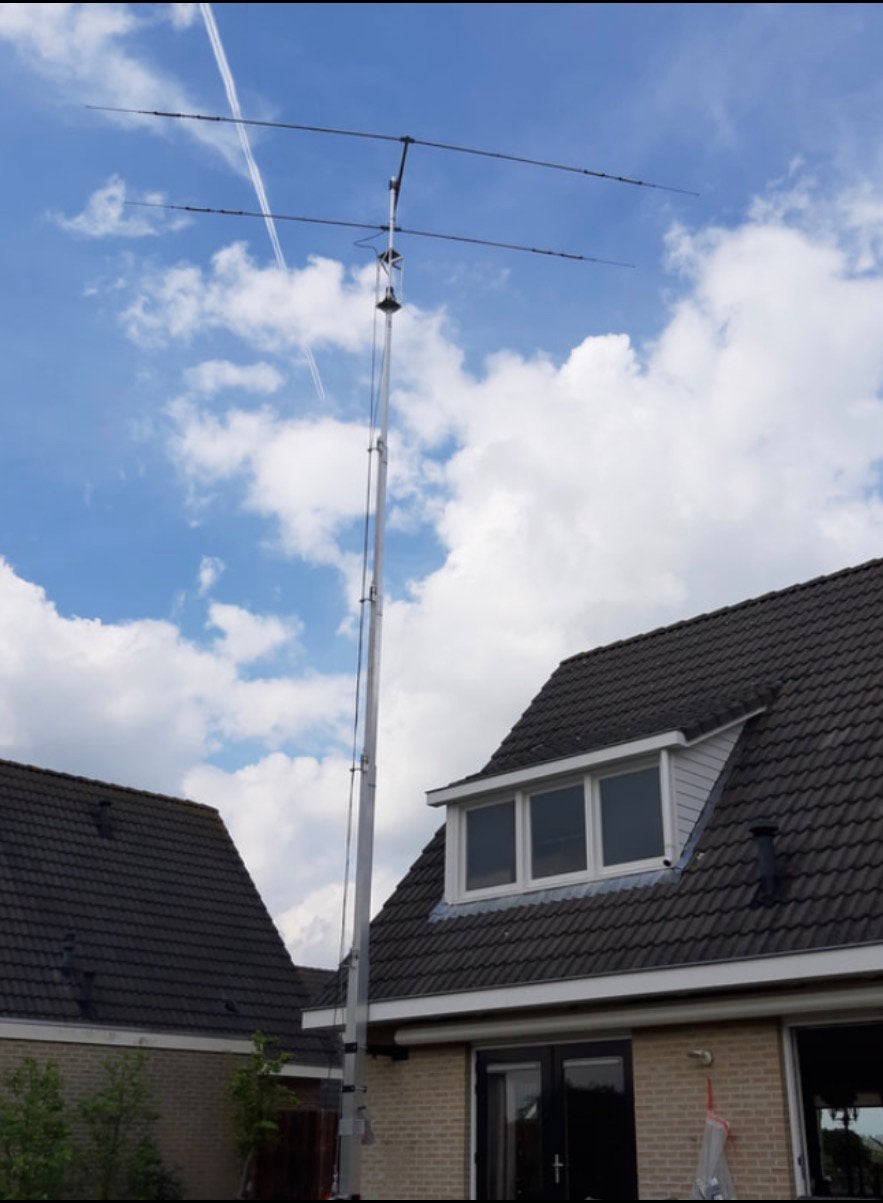 Gevraagd: 4x3 meter of 4x4 meter aluminium kokermast, Telecommunicatie, Antennes en Masten, Ophalen of Verzenden, Zo goed als nieuw