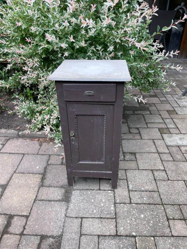 Oud kastje, meubel, vintage, nachtkastje, Ophalen of Verzenden