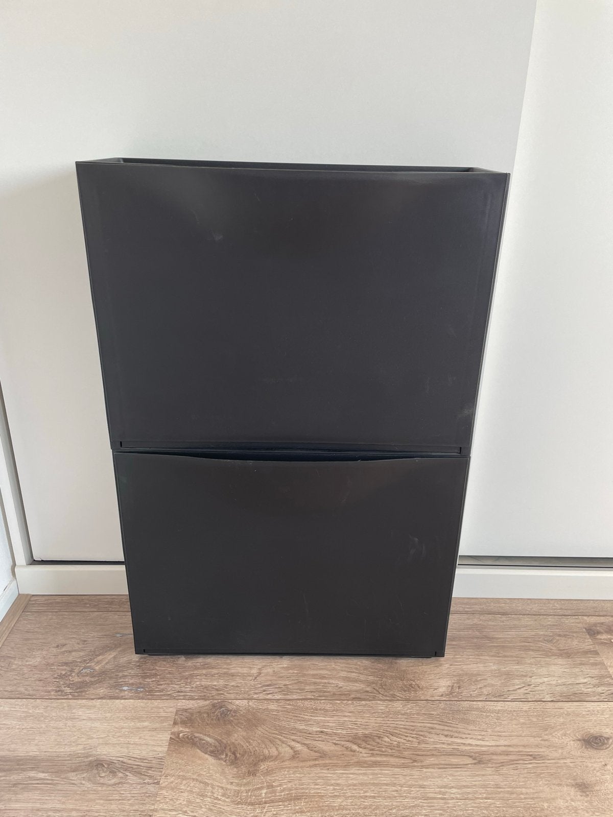 Zwarte schoenenopbergbox 2x, Ophalen, Gebruikt