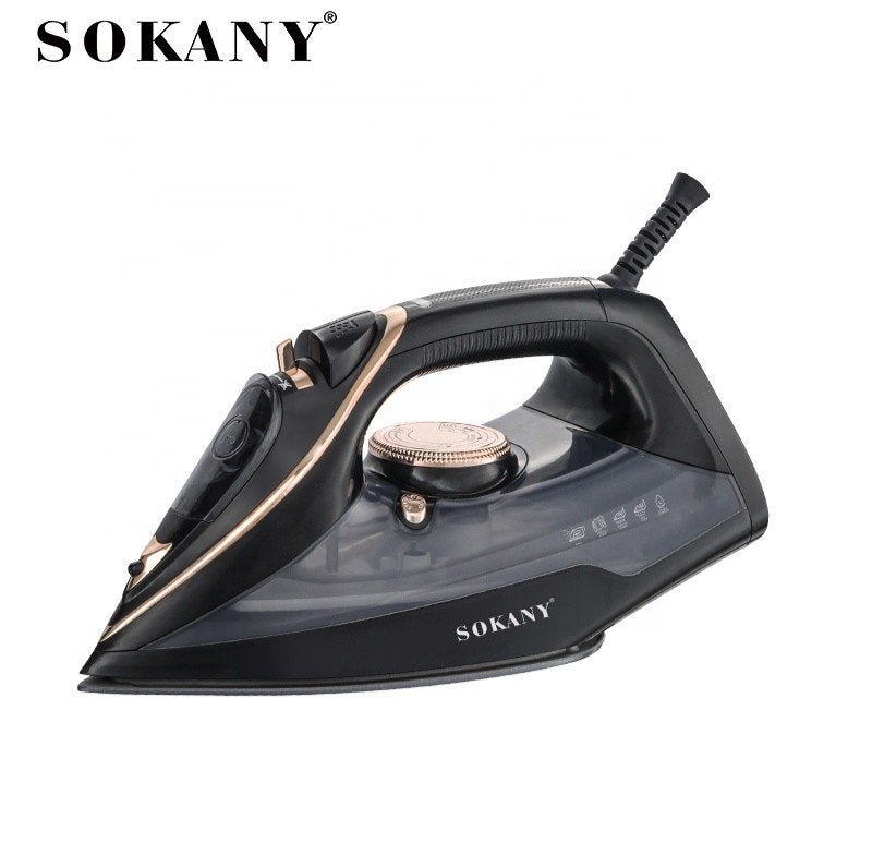 Sokany SK-11006 Stoomstrijkijzer - 2400W - Zwart/Goud, Ophalen of Verzenden, Nieuw
