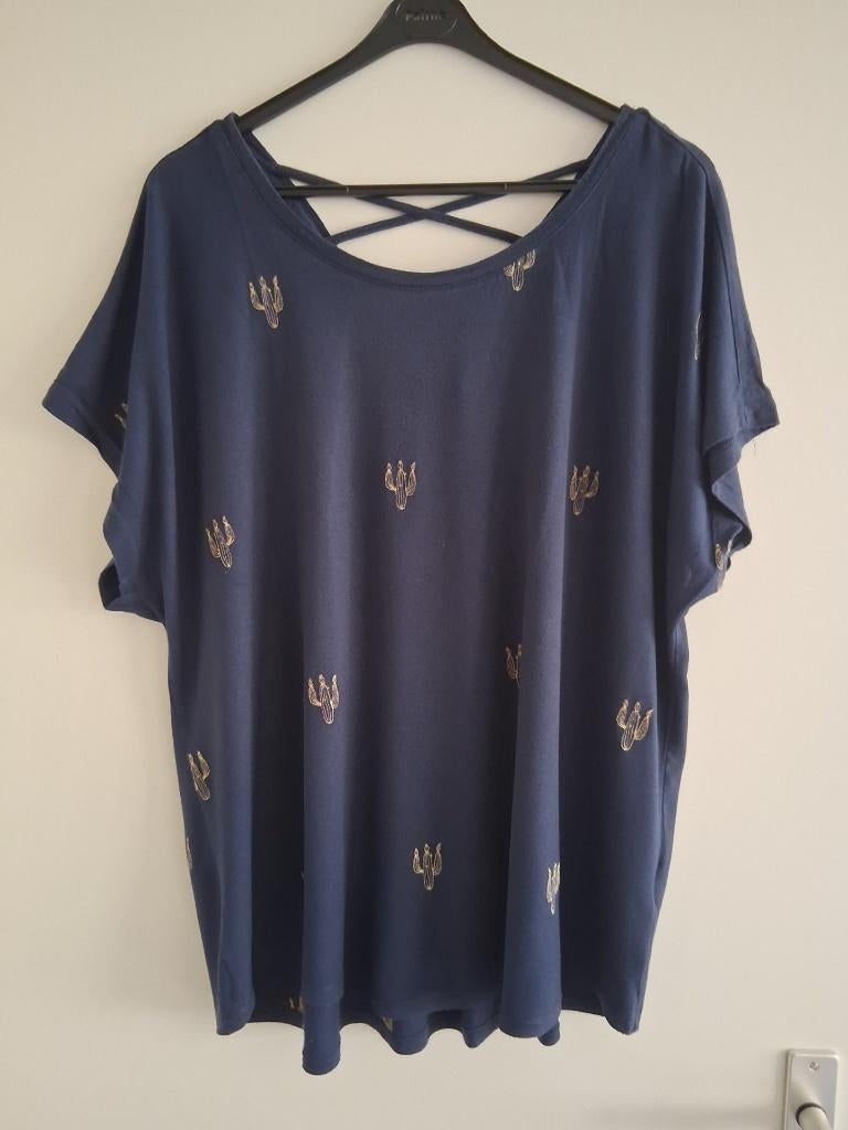 T shirt maat XL, Blauw, Maat 46/48 (XL) of groter, Ophalen of Verzenden, Korte mouw
