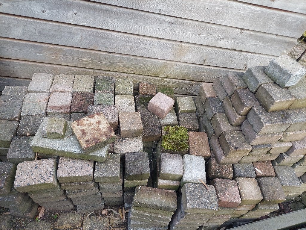 Trommelstenen ca. 6 m2, Ophalen, Gebruikt, Klinkers, 5 tot 10 m²