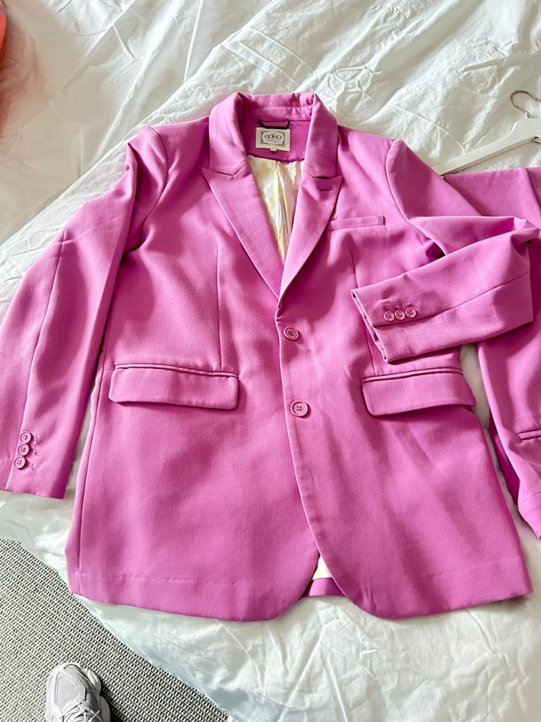 Mooi blazer pak van Aaiko, Ophalen of Verzenden, Zo goed als nieuw, Maat 38/40 (M), Roze