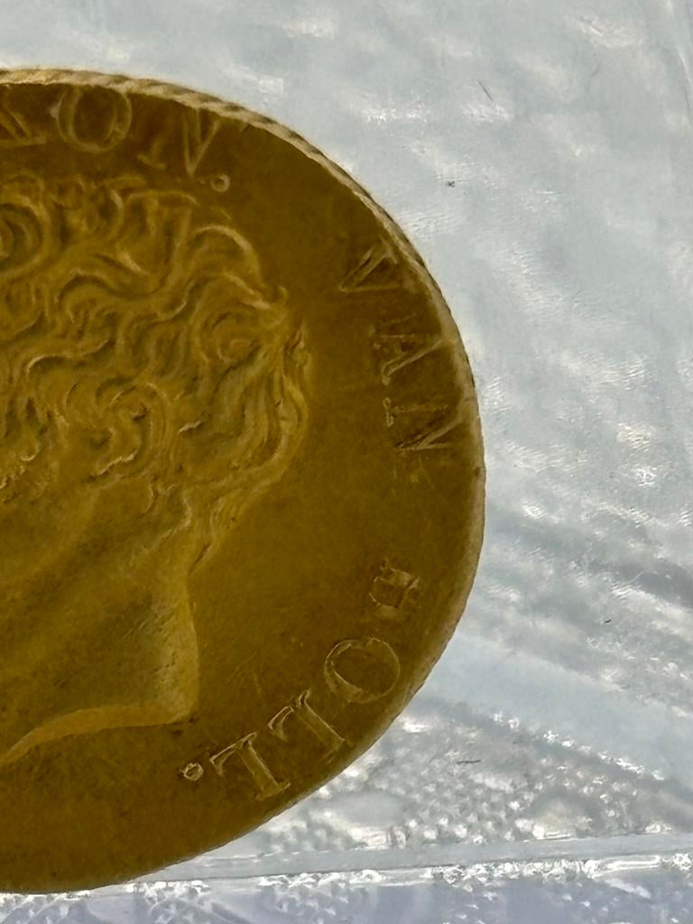 Zeldzame Gouden Dukaat 1809 Type 2 Koning Lodewijk Napoleon, Vóór koninkrijk, Losse munt, Goud, Overige waardes