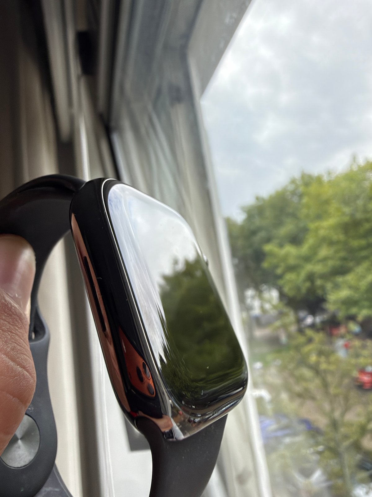 Apple Watch Series 8 45mm Graphite RVS - 80% batterij, Hartslag, IOS, Ophalen of Verzenden, Zo goed als nieuw