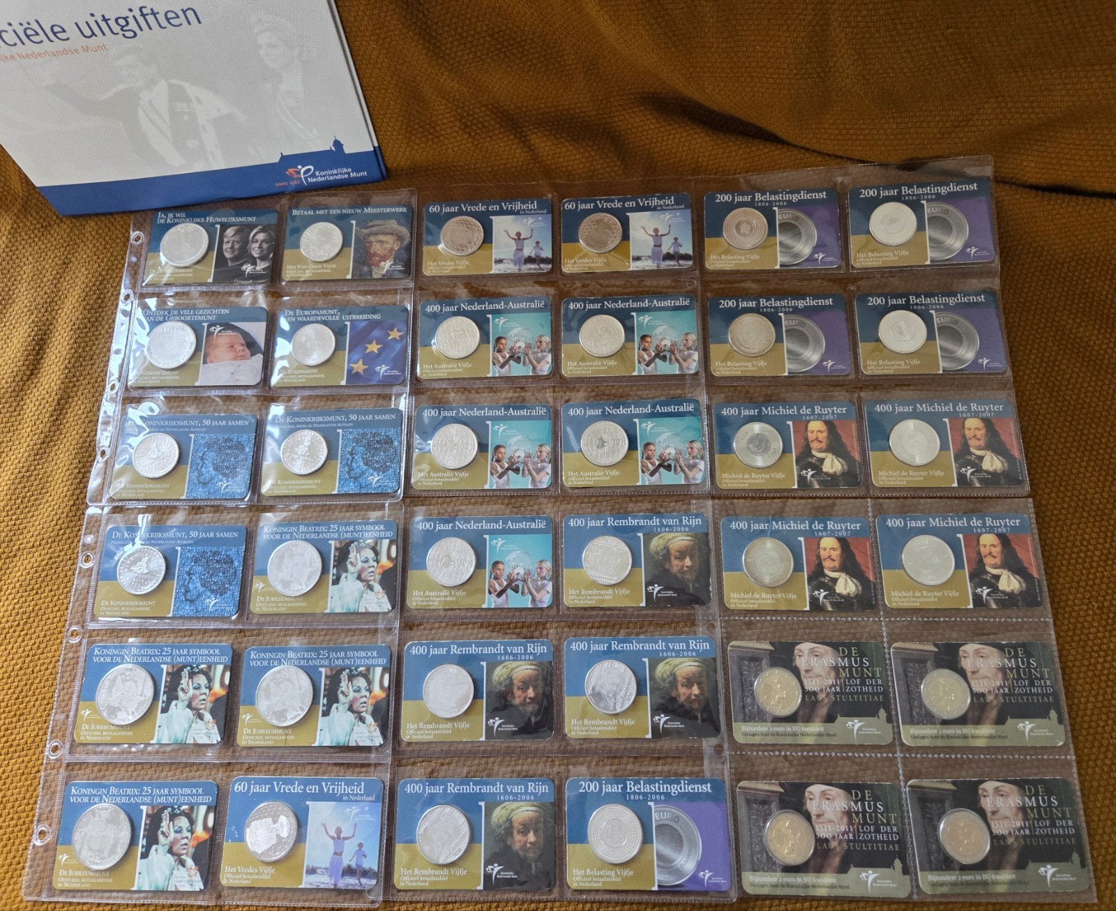 coincard verzameling zilver, Ophalen of Verzenden, Koningin Beatrix, Euro's, Zilver
