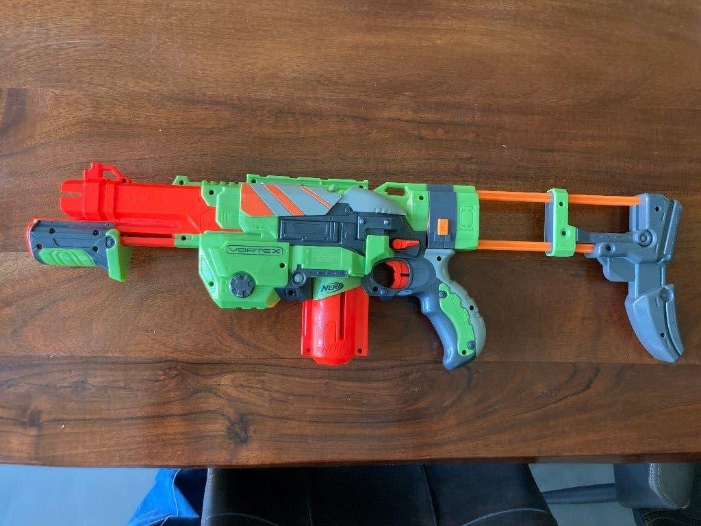 Nerf Vortex incl schietschijfjes, Kinderen en Baby's, Speelgoed | Buiten | Actiespeelgoed, Ophalen of Verzenden, Gebruikt