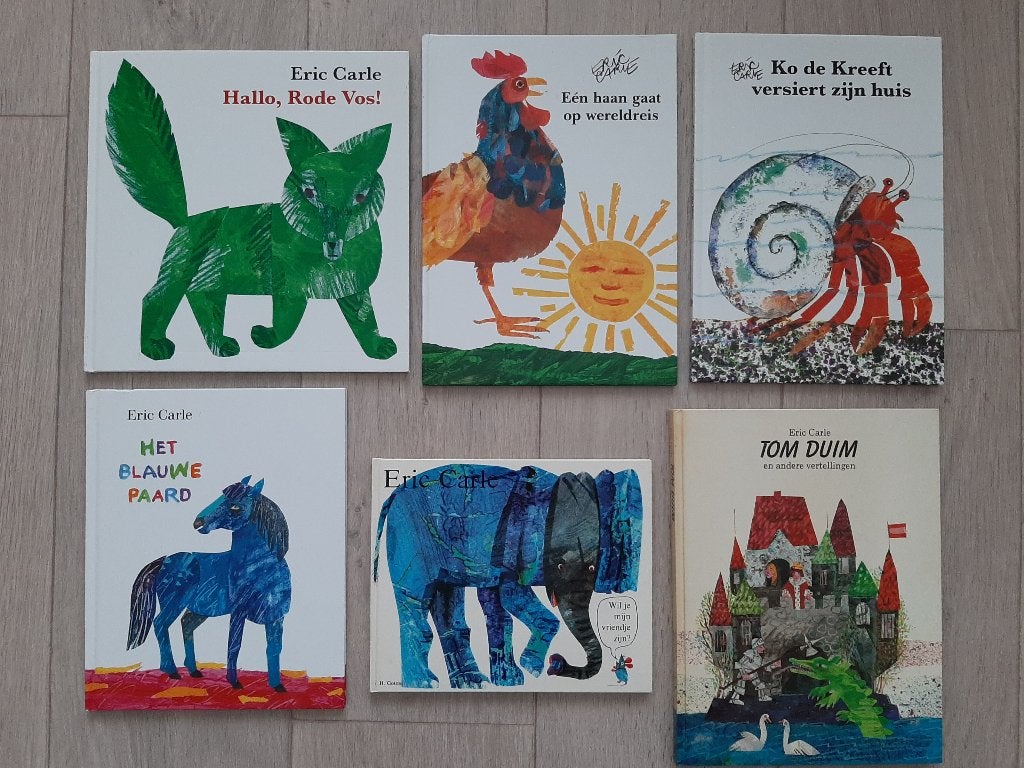 8x Eric Carle oa Dieren ABC Het blauwe paard Tom Duim, Boeken, Ophalen, Gelezen