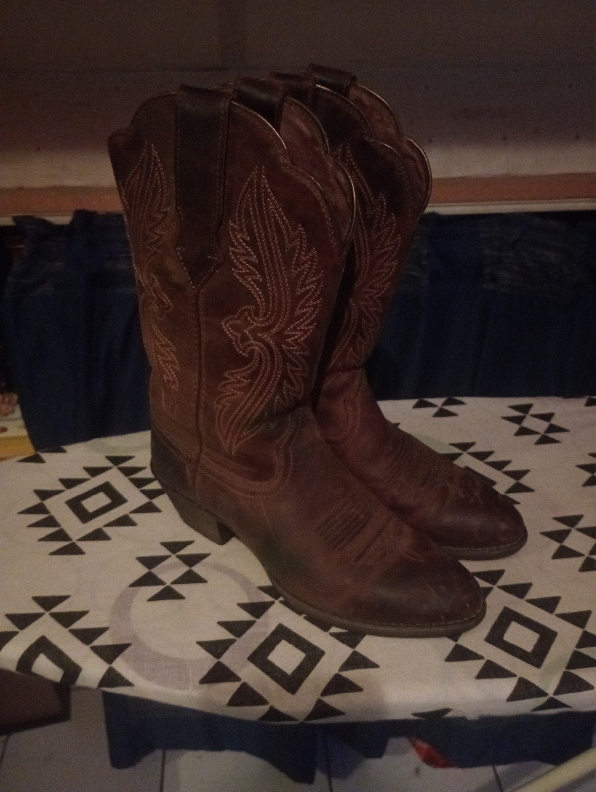 Leuke Ariat western laarzen - Maat 38 (US 7.5), Hoge laarzen, Ophalen of Verzenden, Gedragen, Bruin