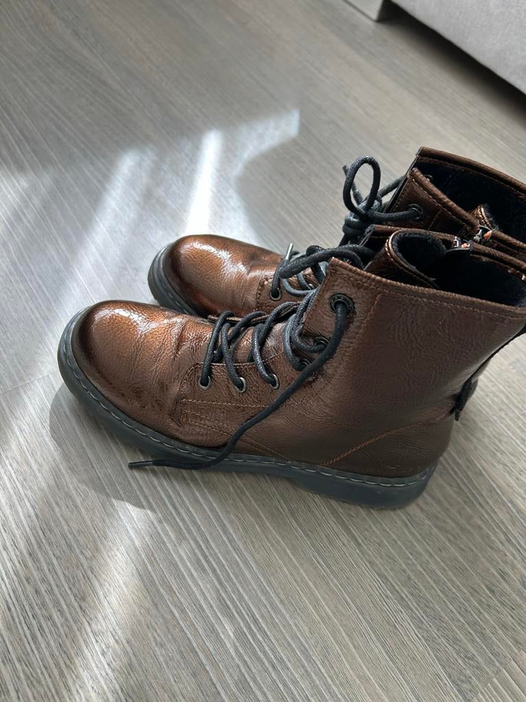 Tom Tailor bruine veterlaarzen, Kleding | Dames, Schoenen, Zo goed als nieuw, Lage of Enkellaarzen, Bruin, Ophalen of Verzenden
