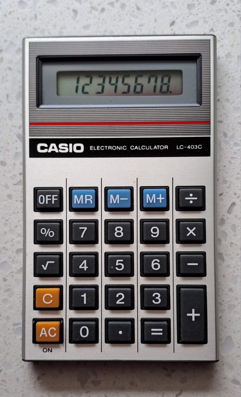 Casio LC-403C Vintage LCD Calculator, Diversen, Rekenmachines, Ophalen of Verzenden, Grafische rekenmachine, Gebruikt