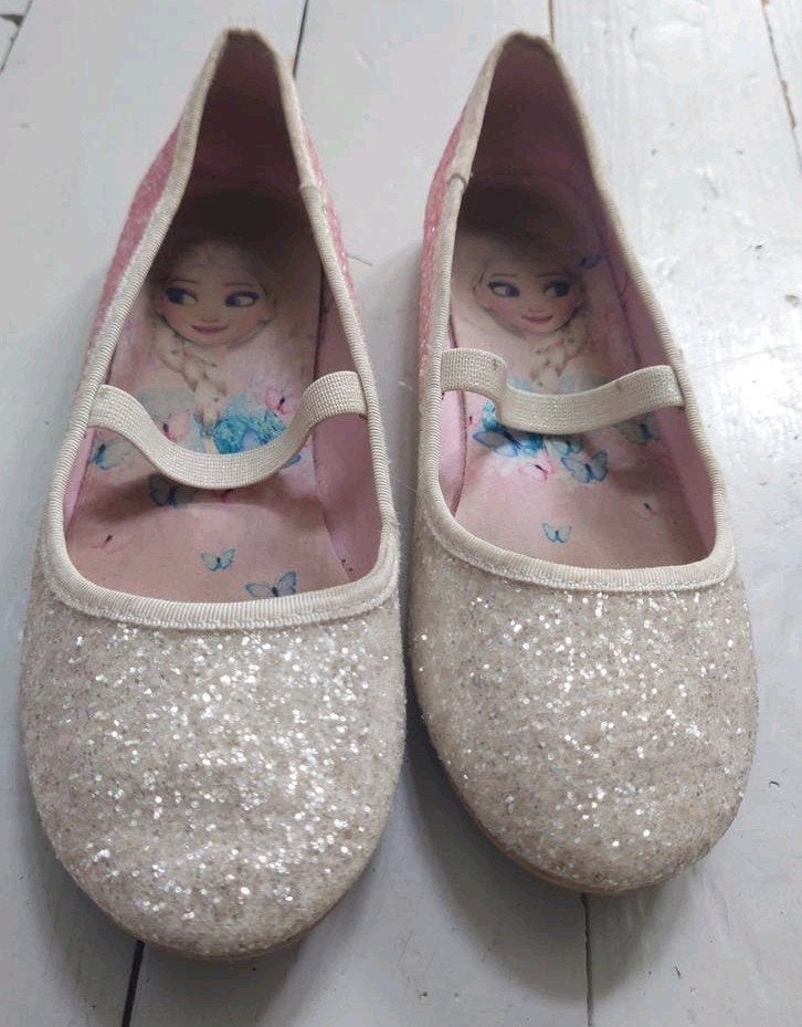 Glitter ballerina 's Elsa , maat 34, verkleed schoenen, Ophalen of Verzenden, Gebruikt, Meisje, Schoenen