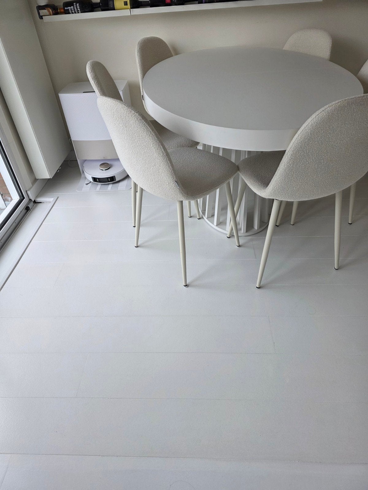Eettafel, wit, Ophalen