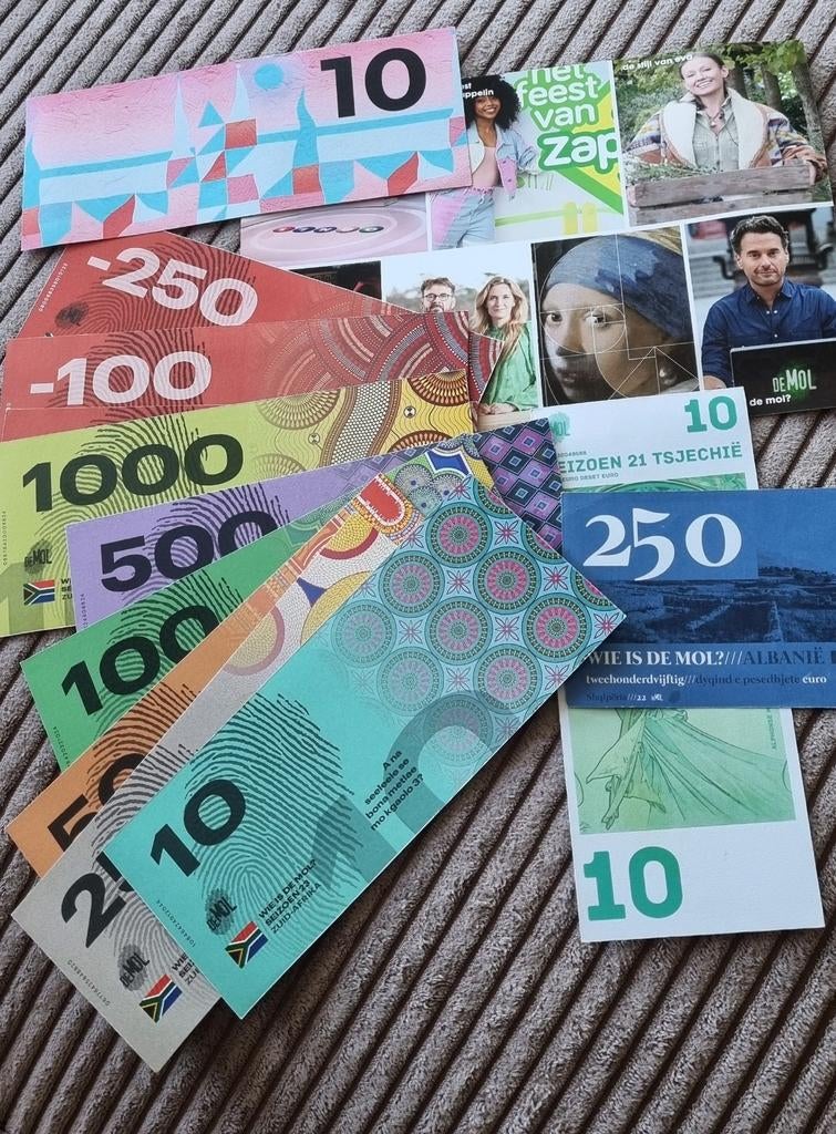 Wie is de Mol Biljetten diverse seizoen #widm, Hobby en Vrije tijd, Verzamelkaartspellen | Magic the Gathering, Zo goed als nieuw