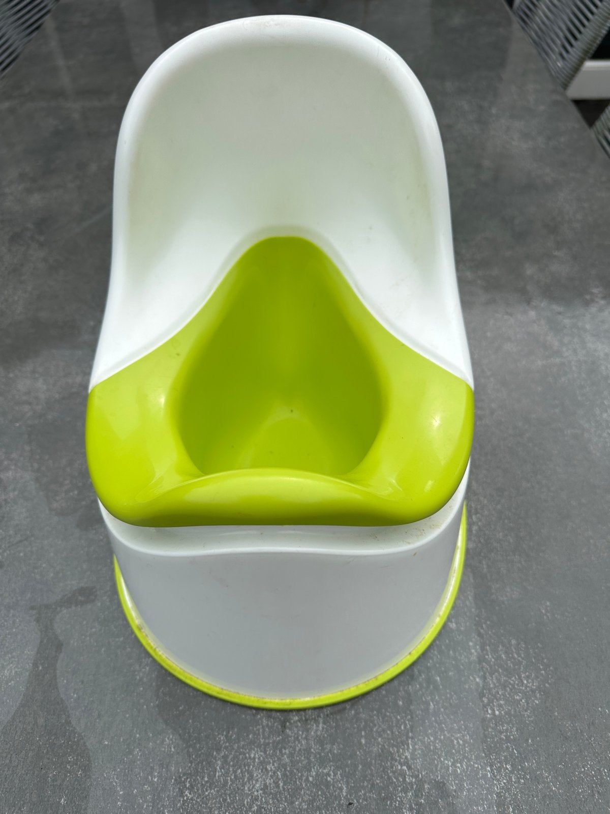 Baby Potje - Wit met Groen, Ophalen, Gebruikt