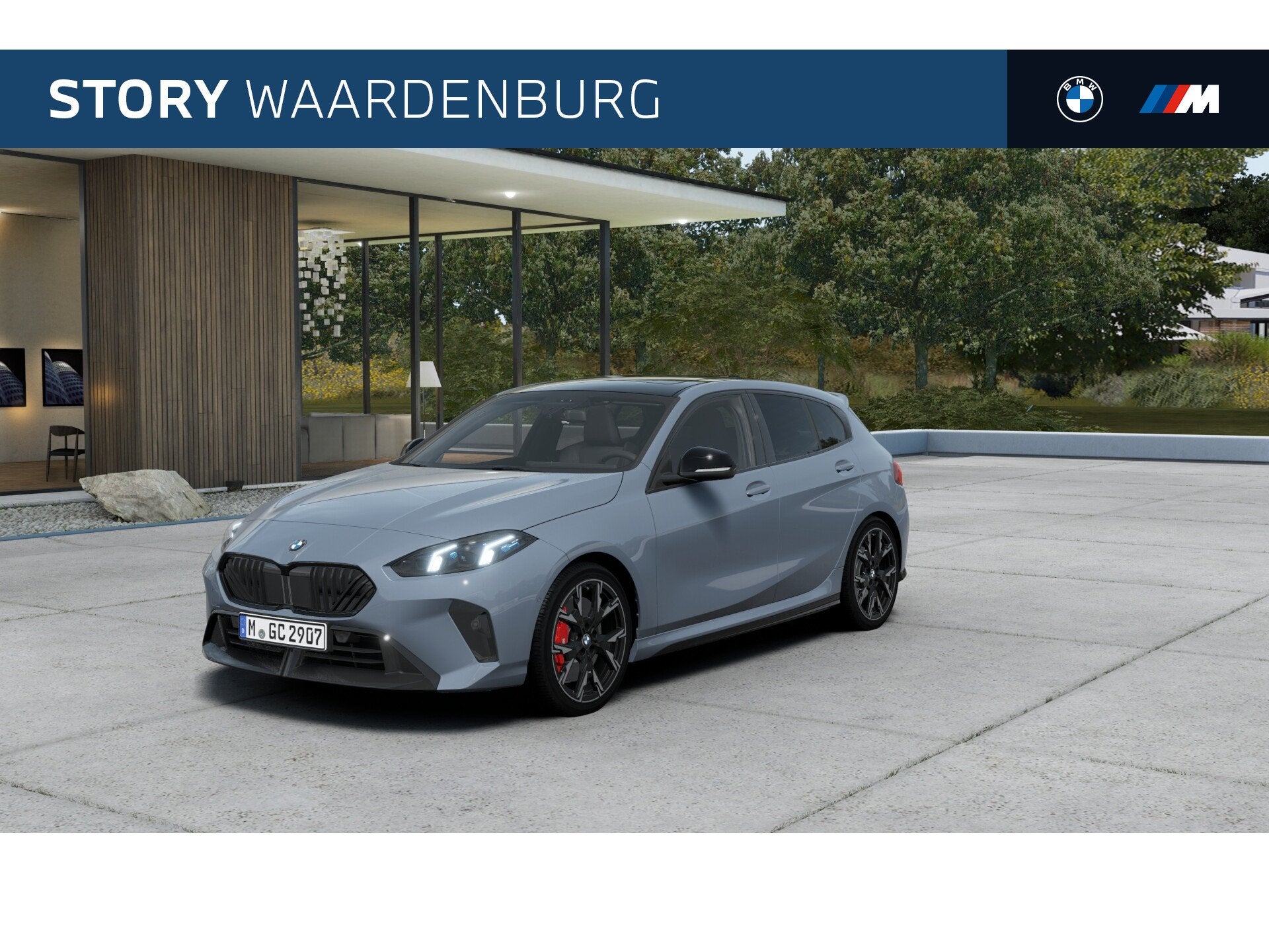 BMW 1 Serie 120 M Sport Automaat / Trekhaak / Panoramadak /, Auto's, Dealer onderhouden, Zwart, Bedrijf, 3 cilinders