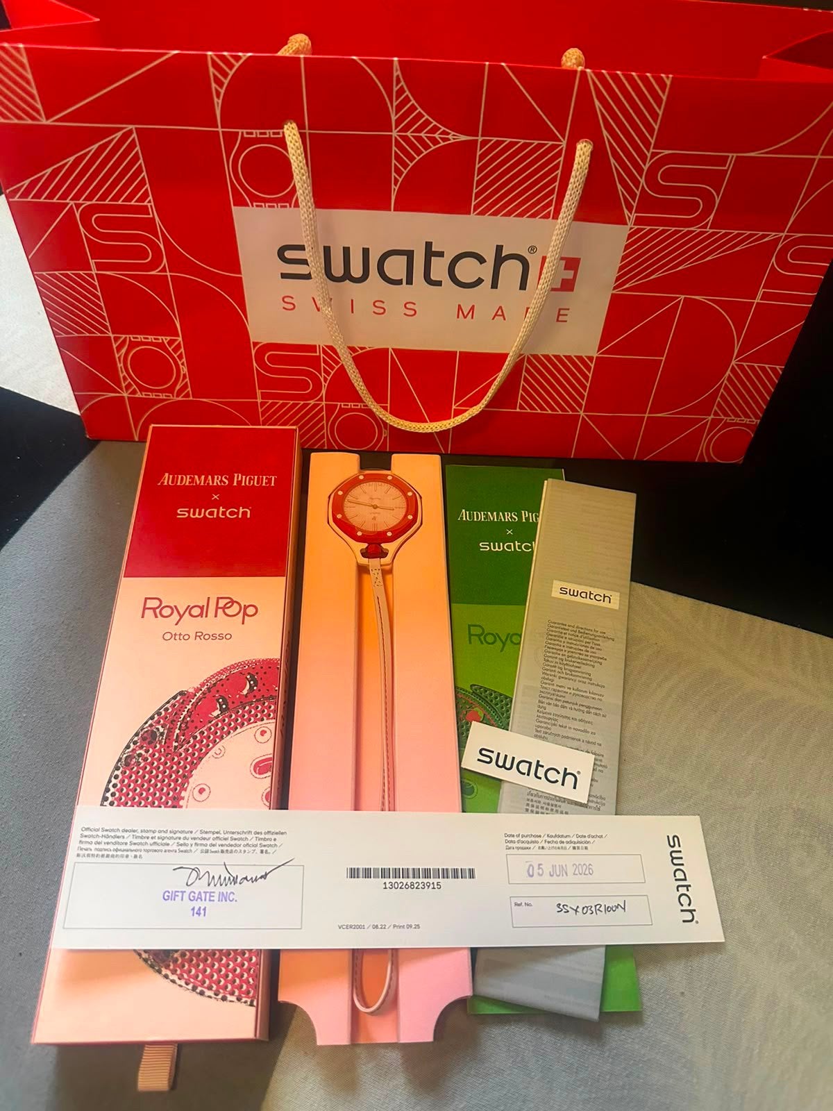 Swatch x Audemars Piguet Royal Pop Otto Rosso Nieuw, Swatch, Nieuw, Kunststof, Ophalen of Verzenden