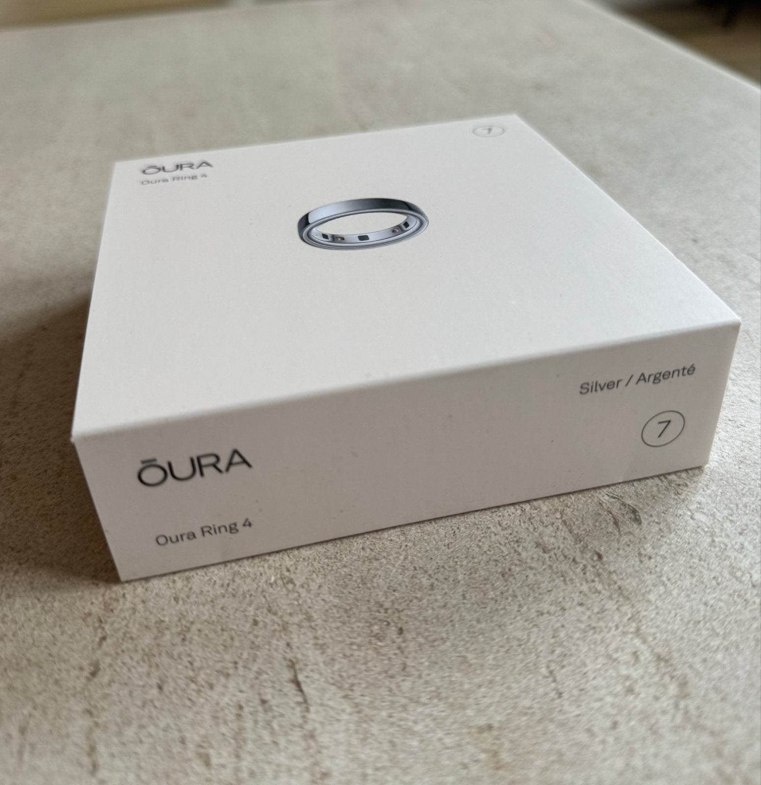 Oura Ring 4 Zilver Maat 7 - Nieuw in doos, Nieuw, Ophalen of Verzenden, Waterdicht, Android