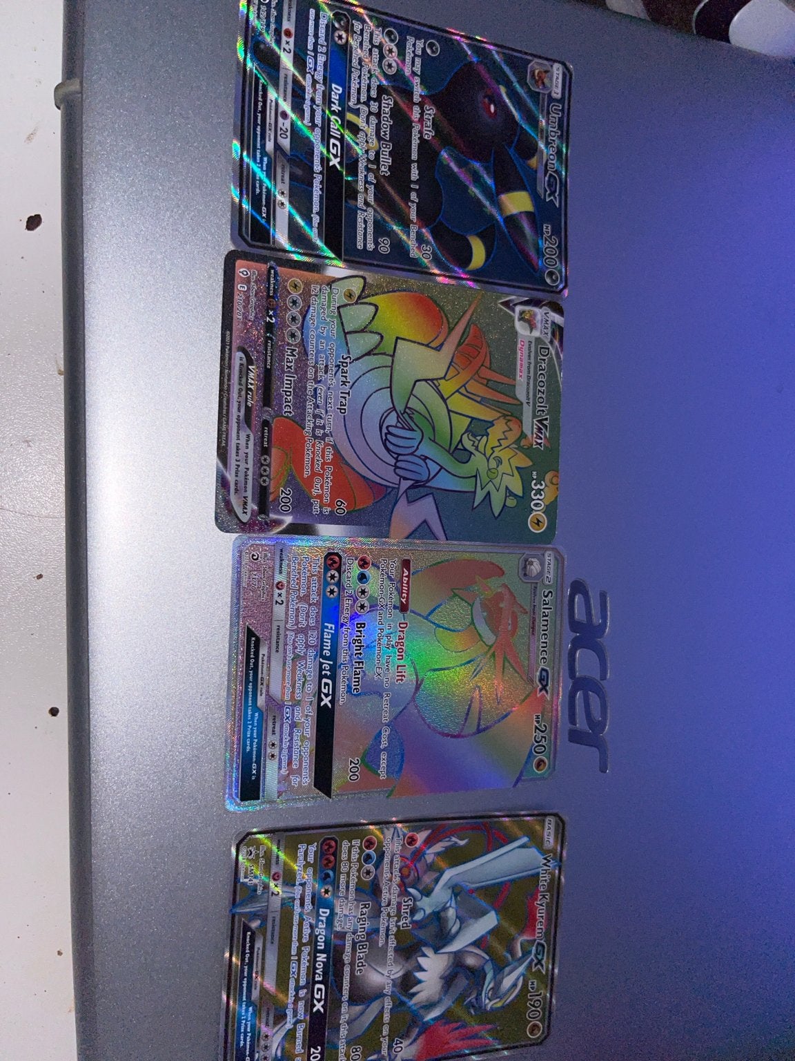 Pokémon Kaarten Lot: Umbreon GX, Rainbow Rare GX & VMAX, Ophalen of Verzenden, Gebruikt, Meerdere kaarten, Foil