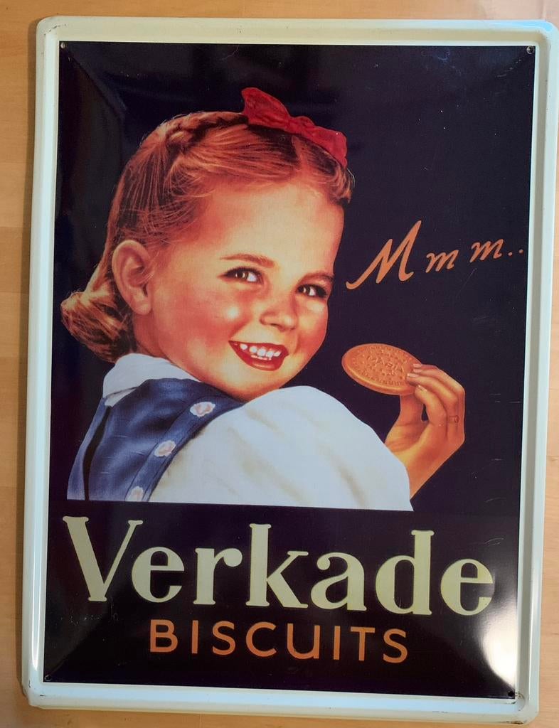 Vintage look Reclameborden  - Verkade, Coppertone, Zwitsal, Ophalen of Verzenden, Gebruikt, Reclamebord