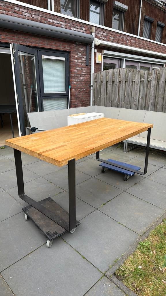 Tafel, Ophalen, Eikenhout, 50 tot 100 cm, Zo goed als nieuw