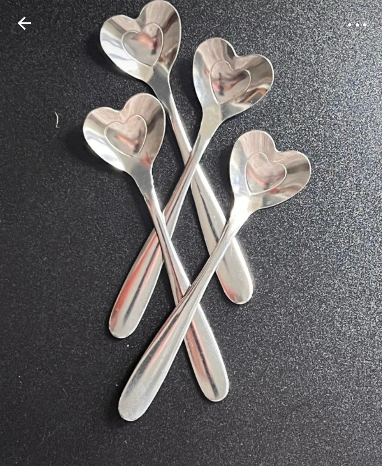 Setje met 4 schatige hartjes lepeltjes, Ophalen of Verzenden, Nieuw, Overige materialen