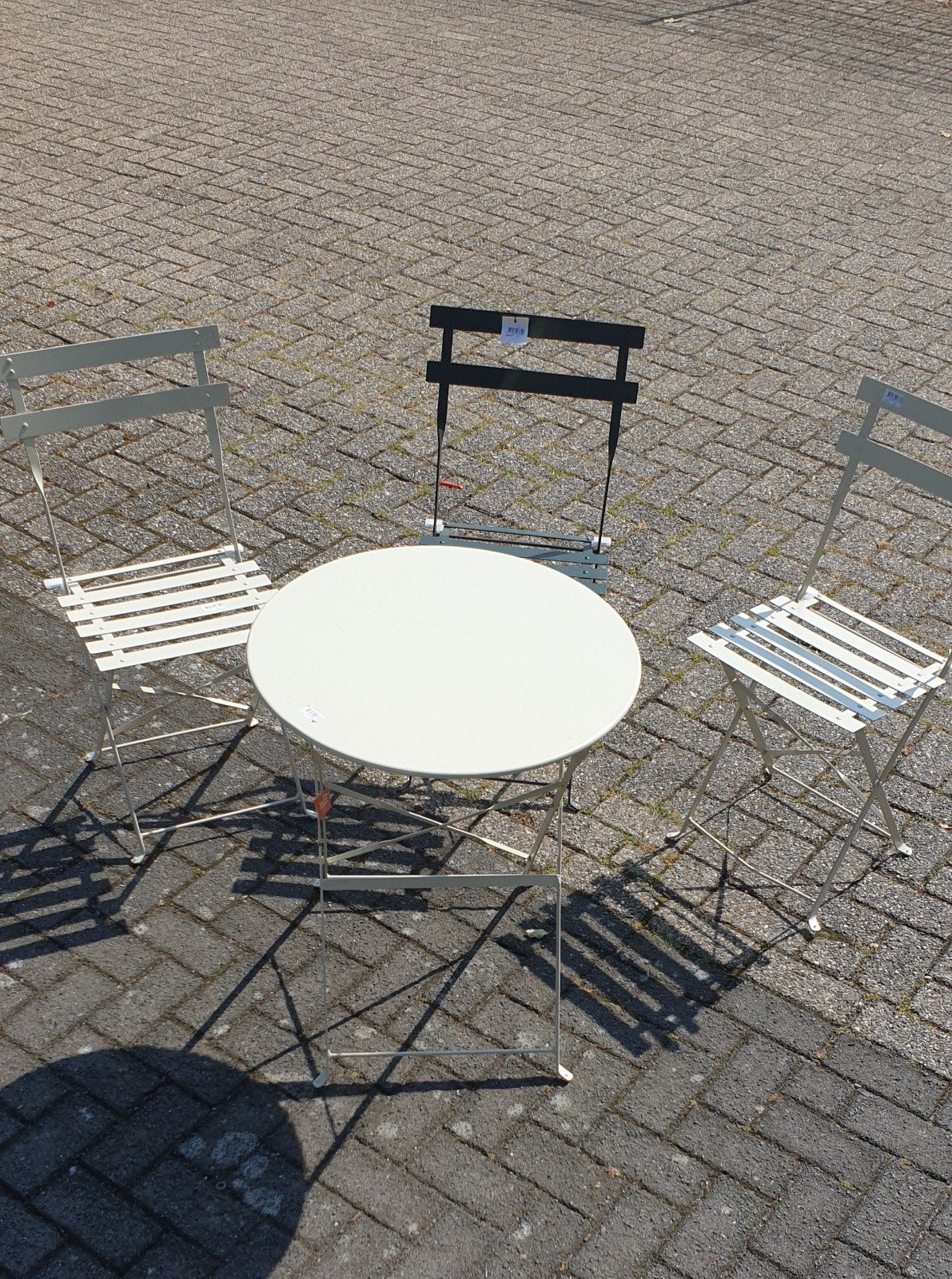 Inklapbare bistroset, Ophalen, Nieuw, 3 zitplaatsen