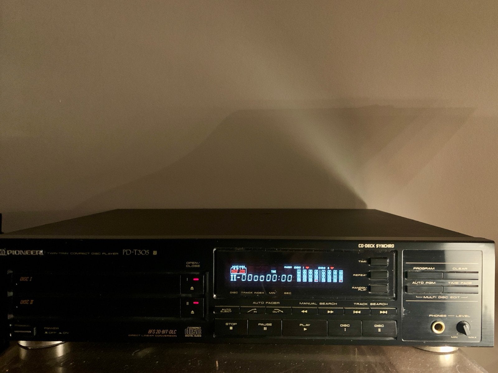 Vintage Pioneer PD-T305 Twin-Tray Compact Disc Speler ‘90s, Audio, Tv en Foto, Ophalen of Verzenden, Gebruikt, Pioneer, Wisselaar