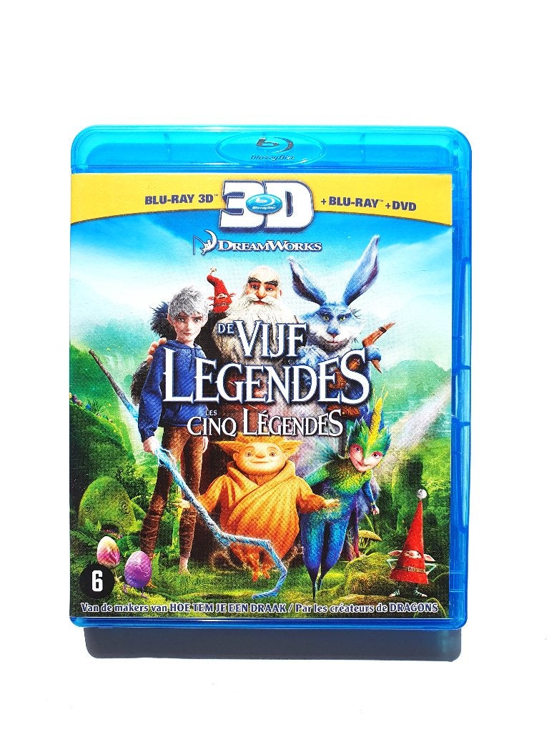 De Vijf Legendes / Rise Of The Guardians 3D + 2D (3 disc), Ophalen of Verzenden, Zo goed als nieuw, Tekenfilms en Animatie