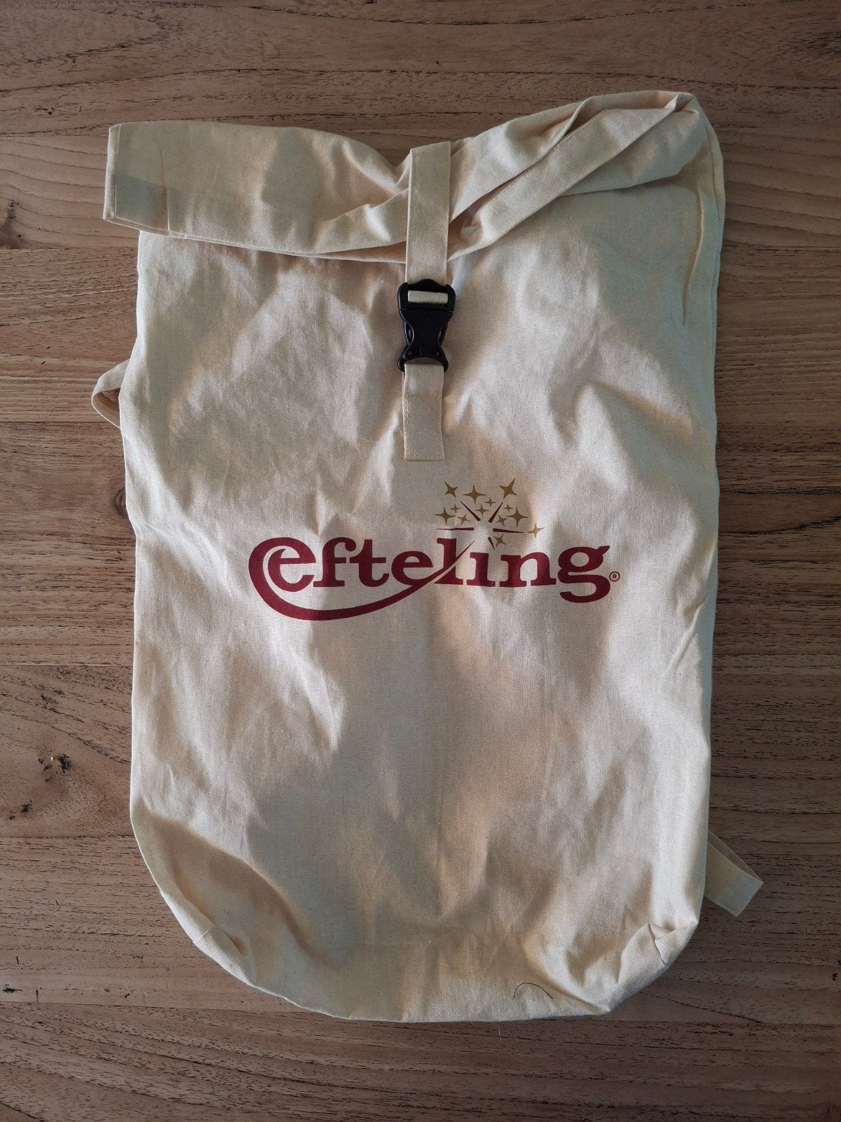 Efteling rugzak - Crèmekleurige katoenen tas, Verzamelen, Efteling, Ophalen of Verzenden, Nieuw, Gebruiksvoorwerp