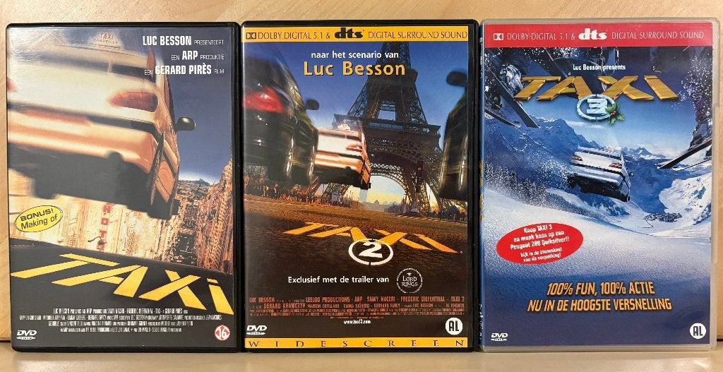 Taxi Trilogie Deel 1, 2 en 3 DVD Lot - Luc Besson (NL), Cd's en Dvd's, Alle leeftijden, Nederlands, Ophalen of Verzenden, Zo goed als nieuw