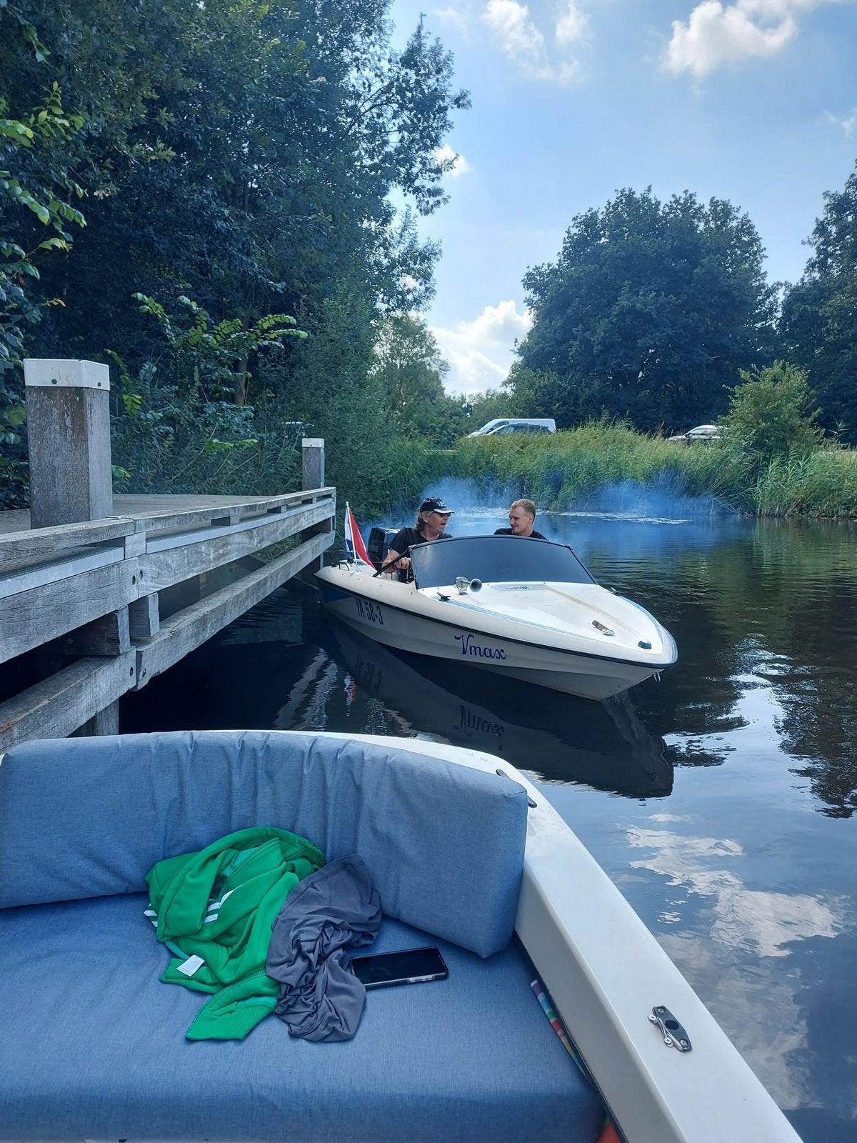 Fletcher met 60 pk evinrude 2 takt en trailer en afdekzeil, Watersport en Boten, Ophalen