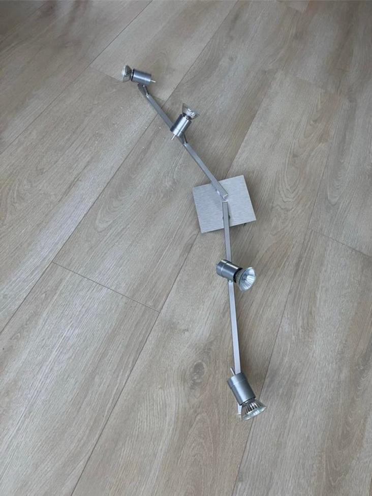 Plafondlamp met halogeenspots, Halogeen, Metaal of Aluminium, Ophalen of Verzenden, Zo goed als nieuw
