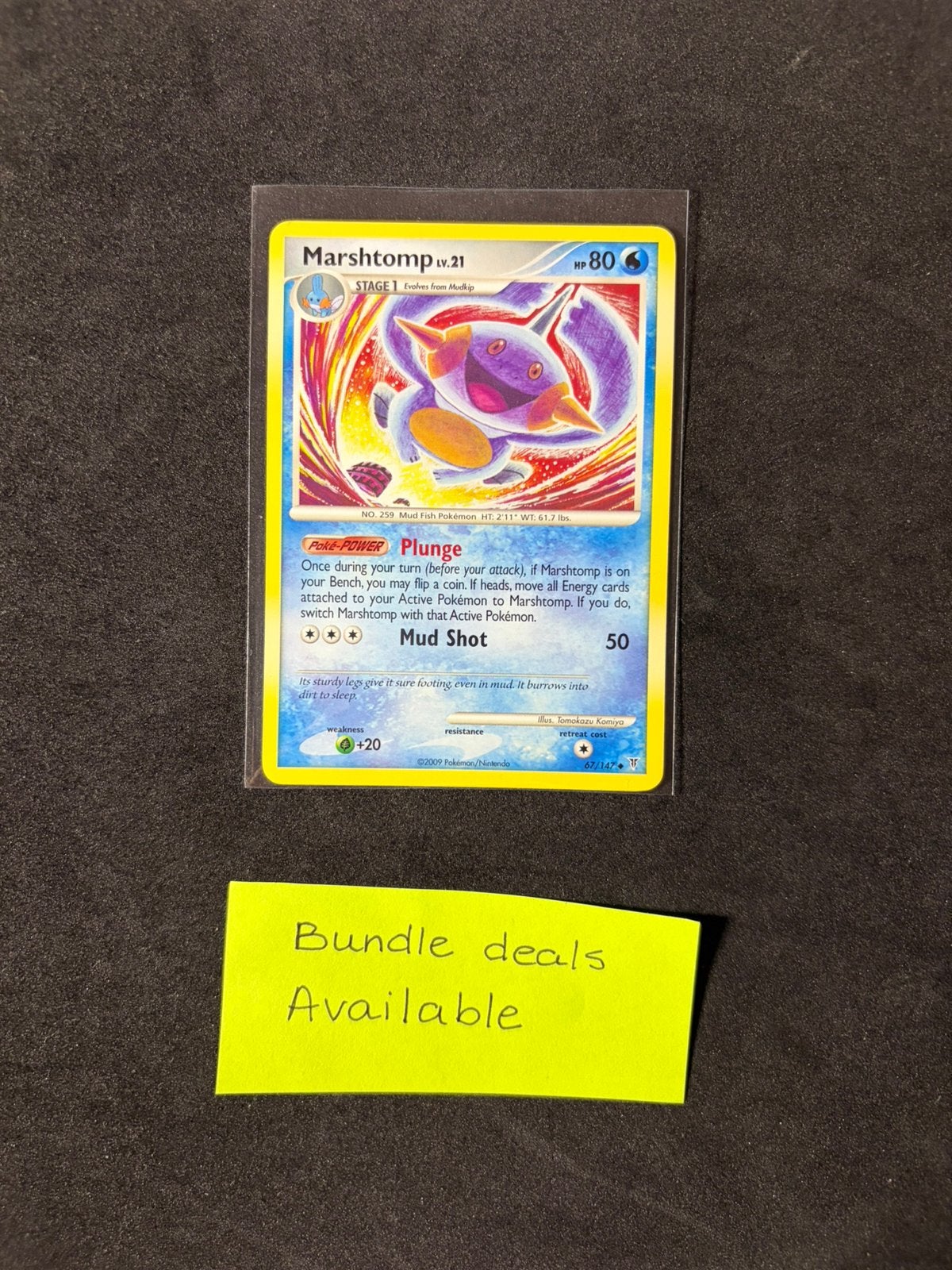 Pokemon card Marshtomp 67 - Supreme victors - Pokemin tcg, Ophalen of Verzenden, Zo goed als nieuw, Losse kaart