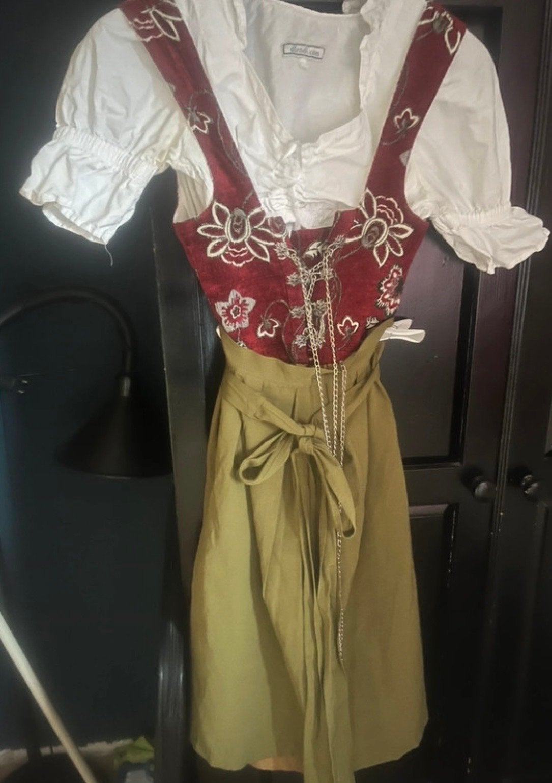 Dirndl jurk maat 38 (valt kleiner), Meerkleurig, Ophalen of Verzenden, Zo goed als nieuw, Knielengte