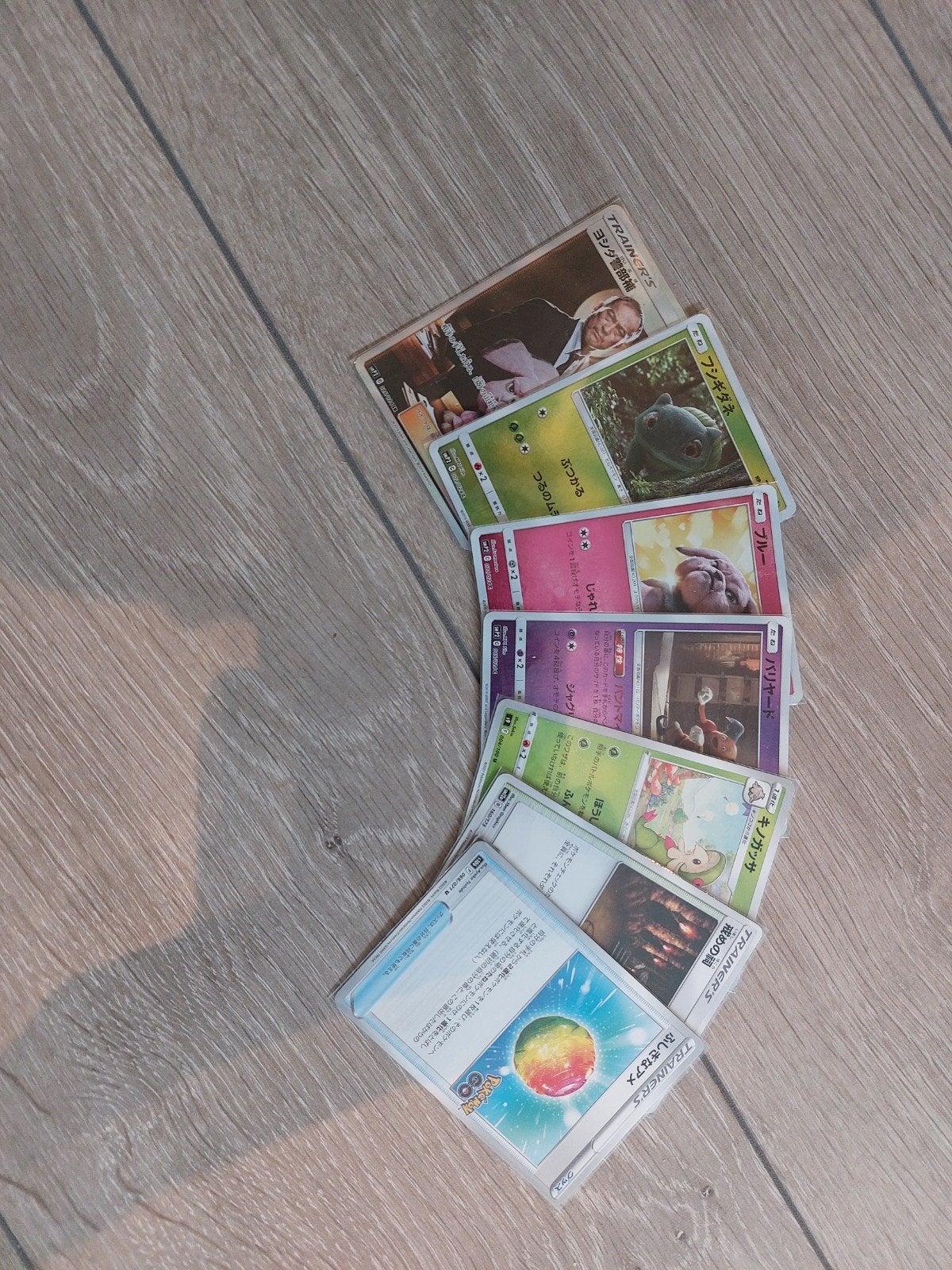 Japanse pokemon kaarten waaronder 025/024 SR Lt. yoshida, Hobby en Vrije tijd, Verzenden, Zo goed als nieuw, Meerdere kaarten