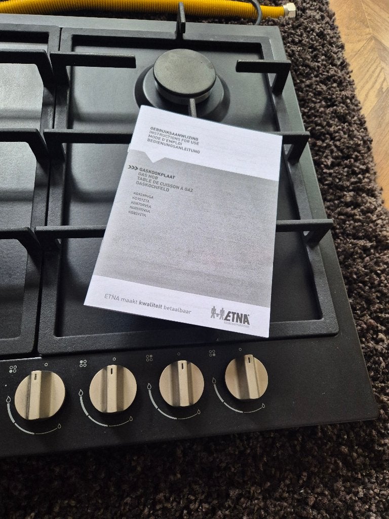 Etna inbouw gaskookplaat, Ophalen, Gebruikt, 4 kookzones, Inbouw