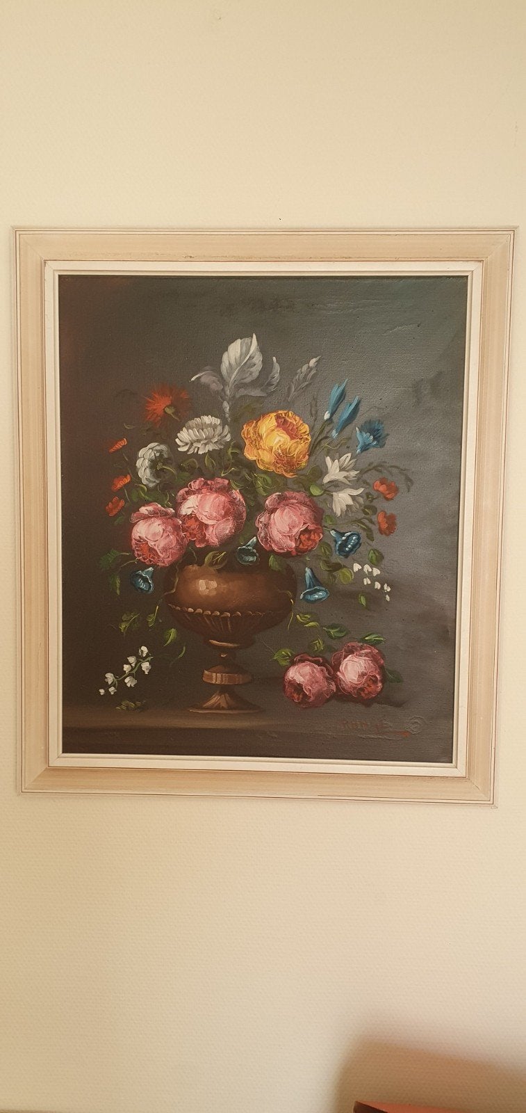 Schilderij met lijst van kunstschilder Rangé, Antiek en Kunst, Ophalen of Verzenden