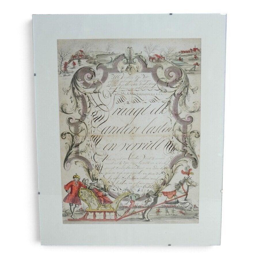 Handgeschreven nieuwjaarswens, Oudega 1802, Ophalen of Verzenden