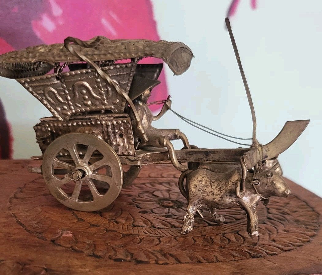 Oud/Indonesisch/Miniatuur/Ossenwagen, Ophalen