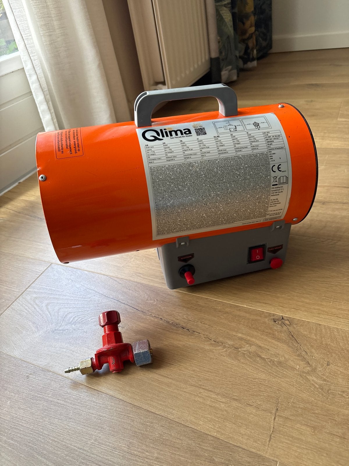 Qlima Gaskachel - hete lucht kanon 10 KW, Ophalen, 30 tot 80 cm, Kachel, Zo goed als nieuw