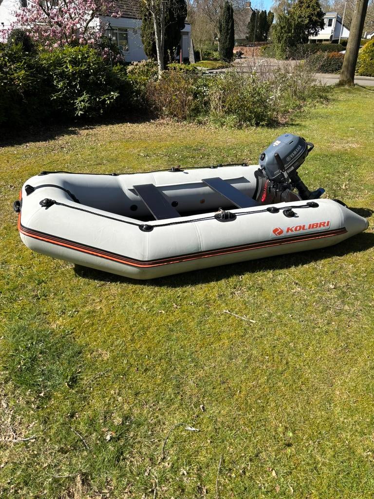 Rubberboot met 6pk Yamaha buitenboordmotor, Zo goed als nieuw, Benzine, Minder dan 70 pk, Ophalen