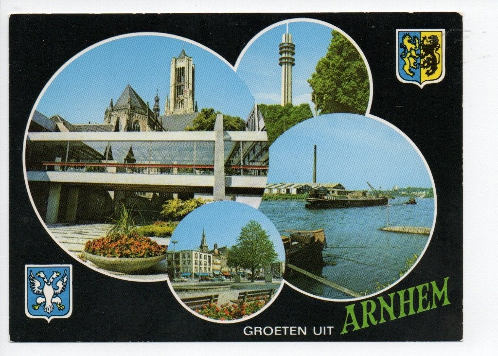 Arnhem. Ansichtkaart Groeten uit Arnhem (Gelderland). **, Ophalen of Verzenden, 1960 tot 1980, Ongelopen, Gelderland